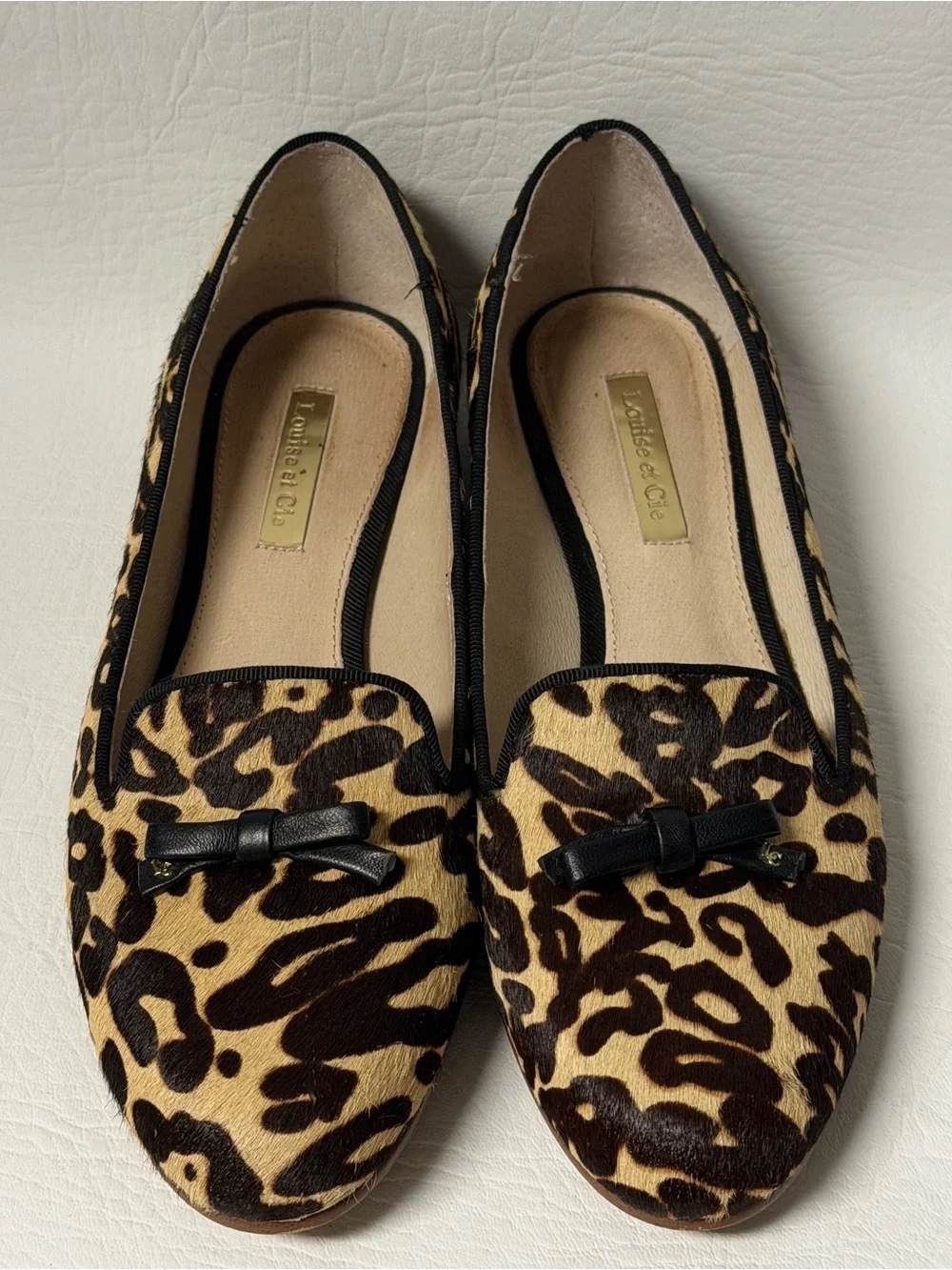 Louise Et Cie Womens Lo-Anniston Animal Real Cow Fur + Leather Slip On Sz 6M - Picture 2 of 7